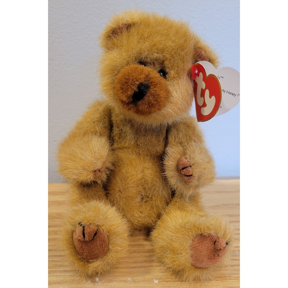 Vintage 1993 Ty Attic Treasures Cody Bear Jointed Plush PVC Pellets with Tags